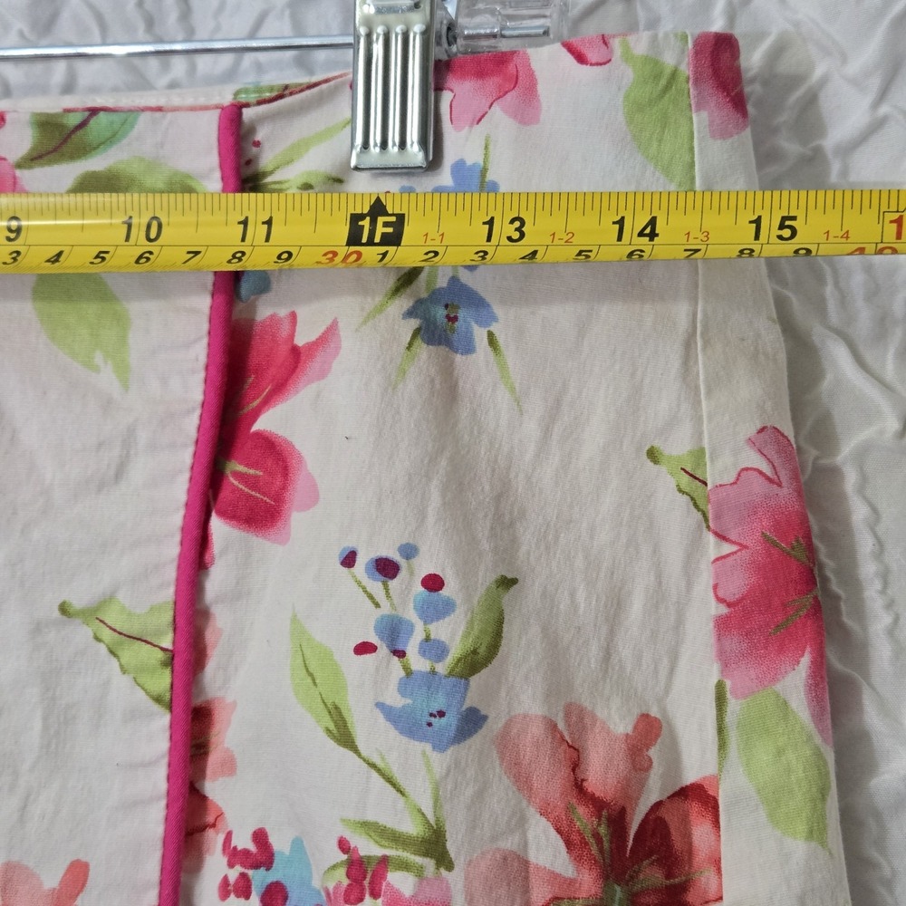Jody Dolly A-Line Floral Pin Tuck Swing Skirt Size M Beach Summer Vacation - Picture 4 of 9